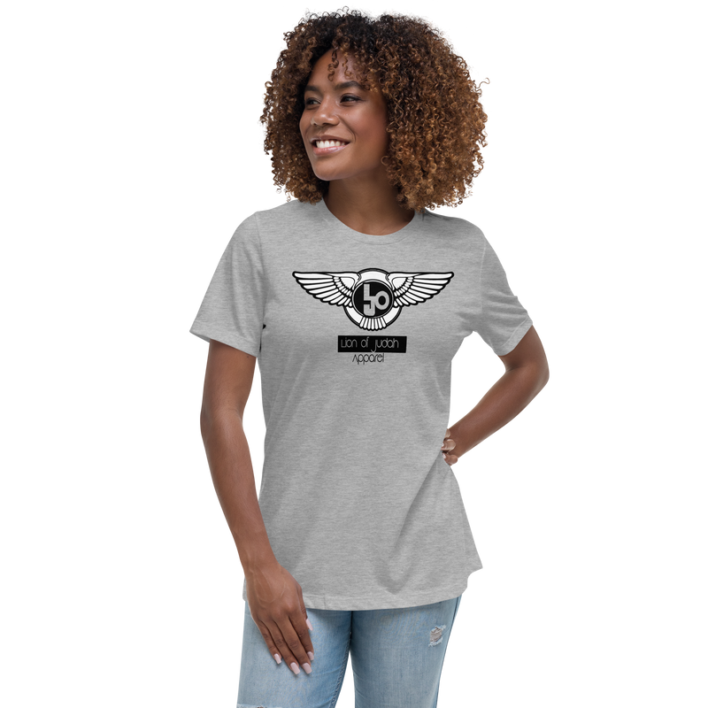 Lion Of Judah Black logo Women's Relaxed T-Shirt