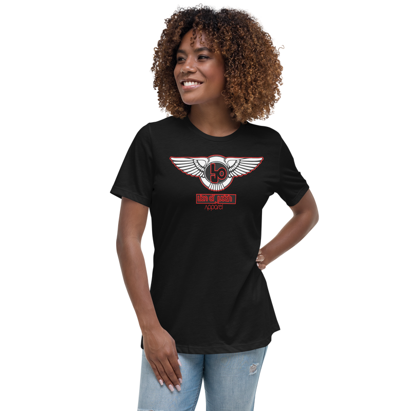 Lion Of Judah Blood Red logo Women's Relaxed T-Shirt