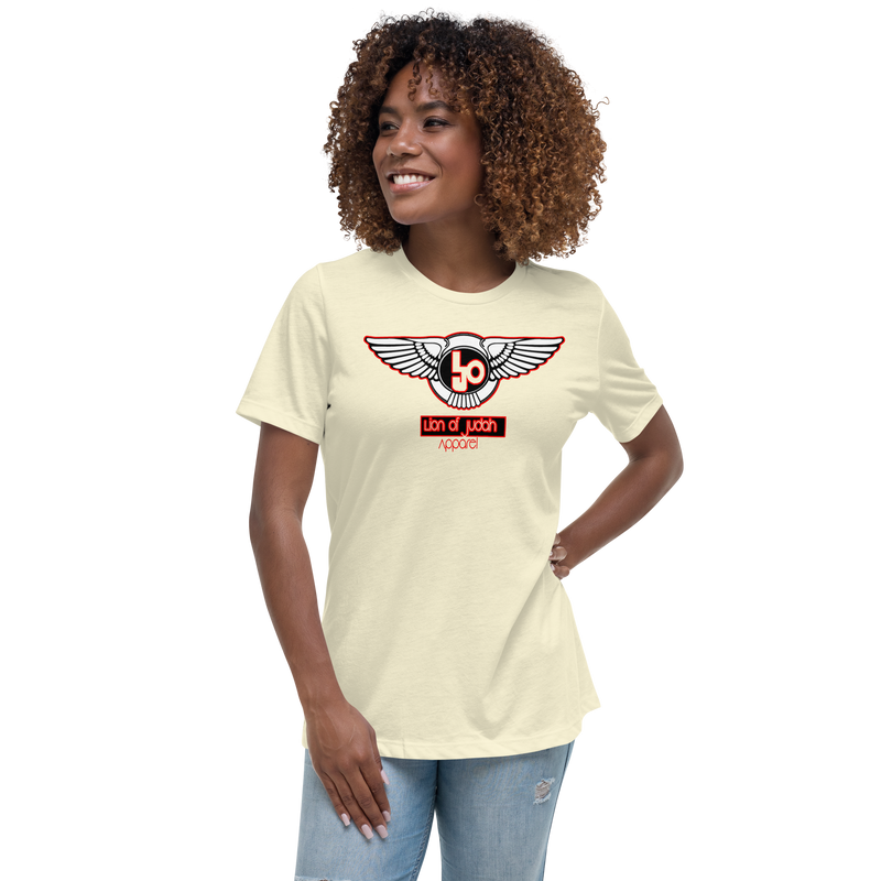 Lion Of Judah Blood Red logo Women's Relaxed T-Shirt