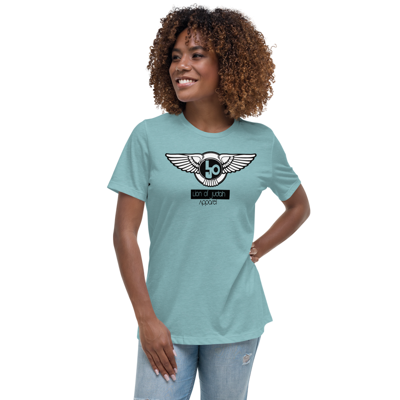Lion Of Judah Black logo Women's Relaxed T-Shirt