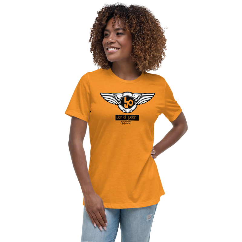 Lion Of Judah Black logo Women's Relaxed T-Shirt