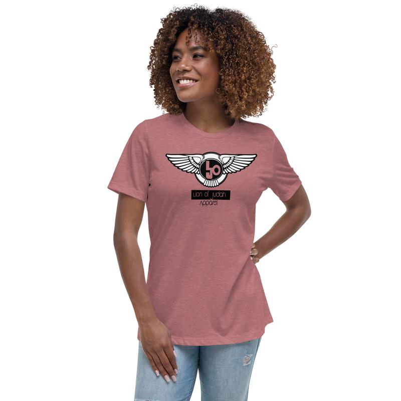 Lion Of Judah Black logo Women's Relaxed T-Shirt
