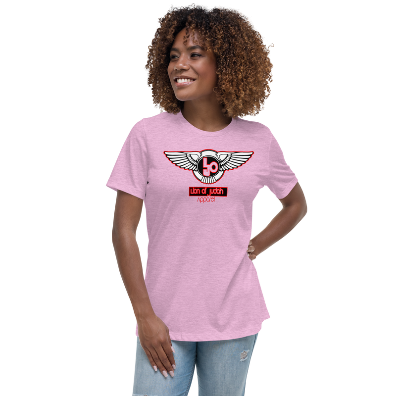 Lion Of Judah Blood Red logo Women's Relaxed T-Shirt