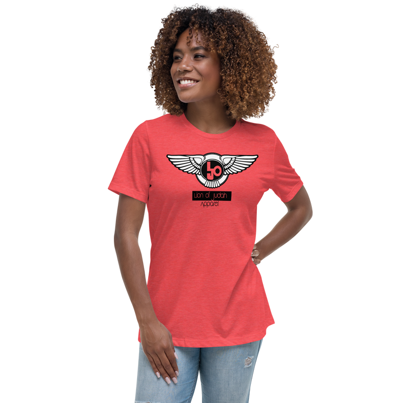 Lion Of Judah Black logo Women's Relaxed T-Shirt