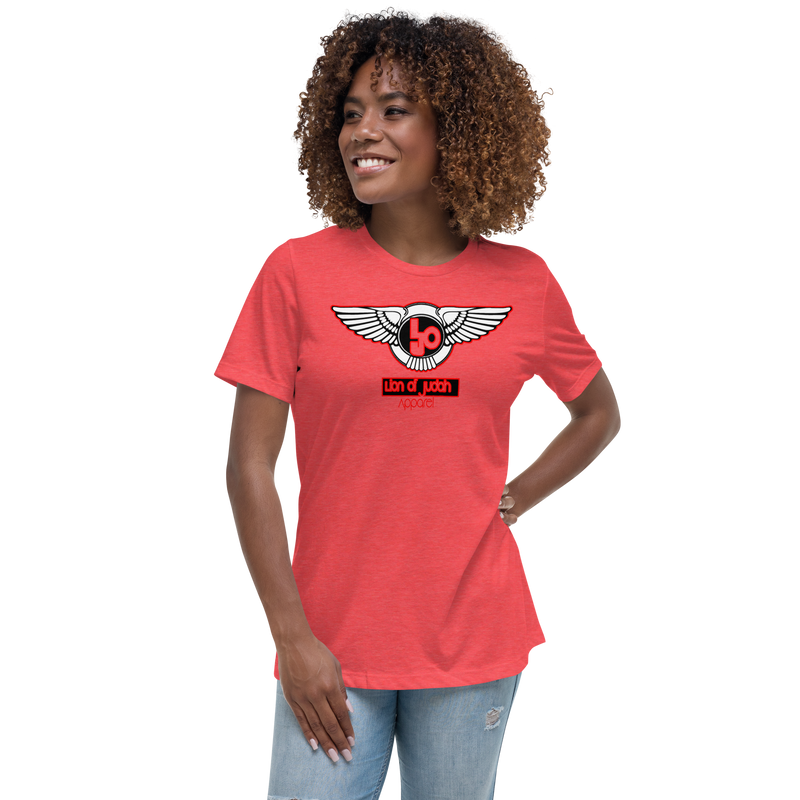 Lion Of Judah Blood Red logo Women's Relaxed T-Shirt
