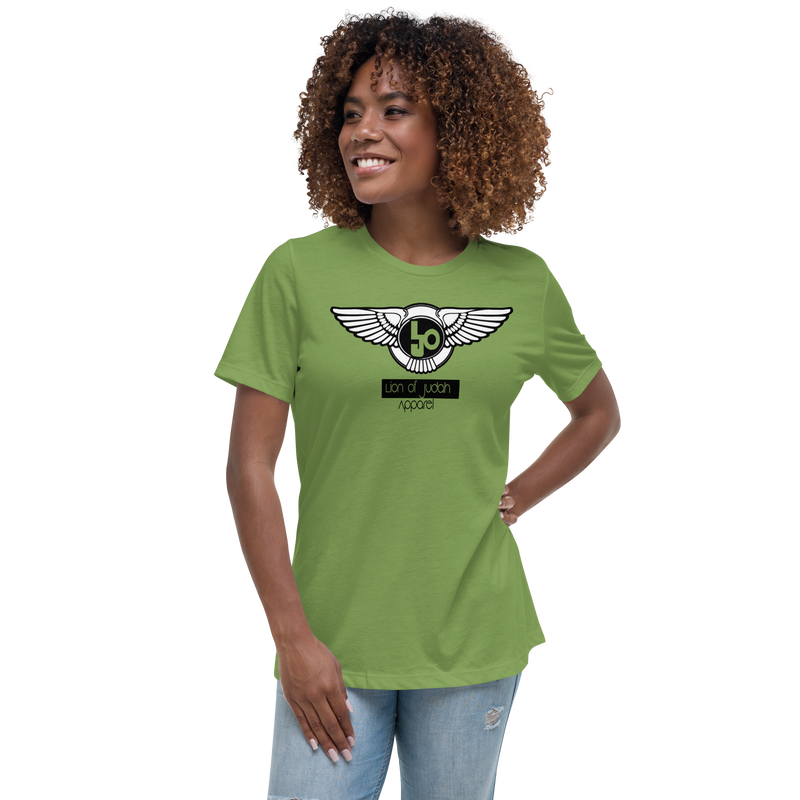 Lion Of Judah Black logo Women's Relaxed T-Shirt