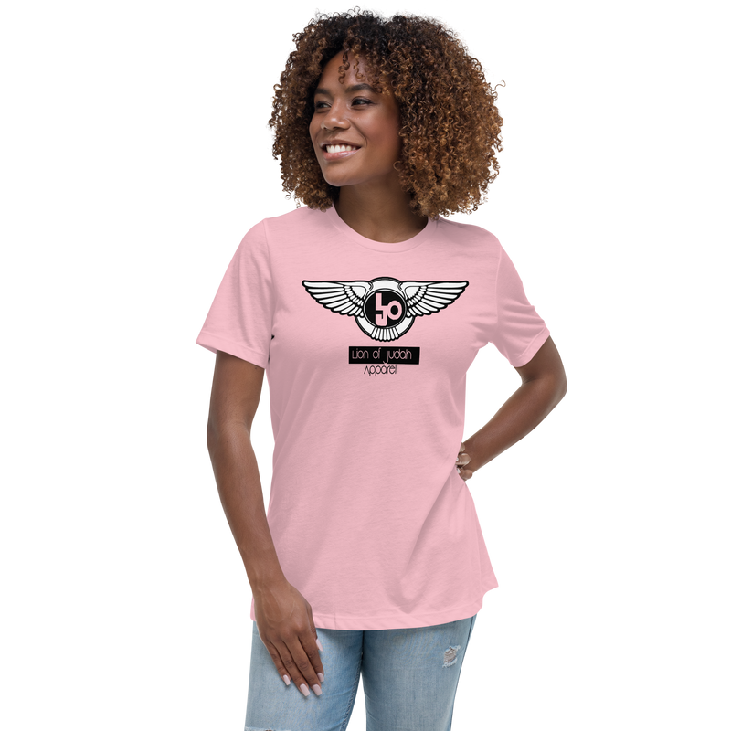 Lion Of Judah Black logo Women's Relaxed T-Shirt