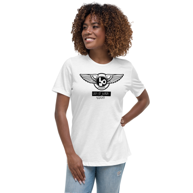 Lion Of Judah Black logo Women's Relaxed T-Shirt