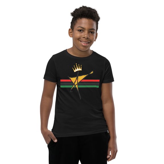 The Black Star Of The Tribe Of Judah Youth Short Sleeve T-Shirt