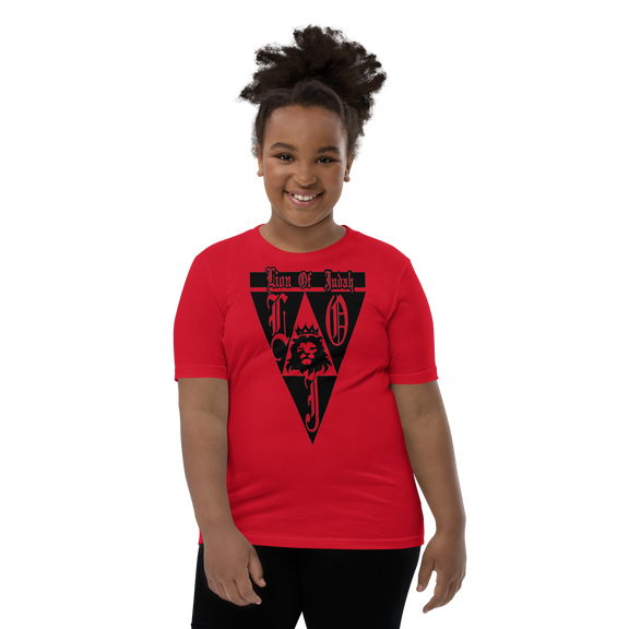 Lion Of Judah God Design Youth Short Sleeve T-Shirt