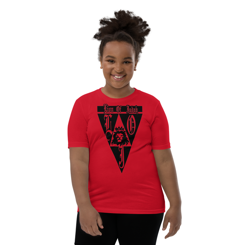 Lion Of Judah God Design Youth Short Sleeve T-Shirt