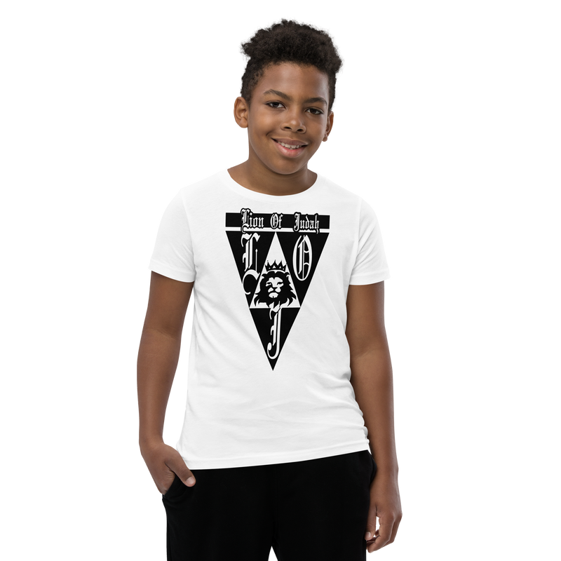 Lion Of Judah God Design Youth Short Sleeve T-Shirt