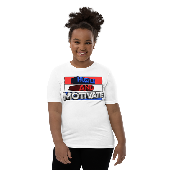 Hustle and Motivate Art Design Youth Short Sleeve T-Shirt