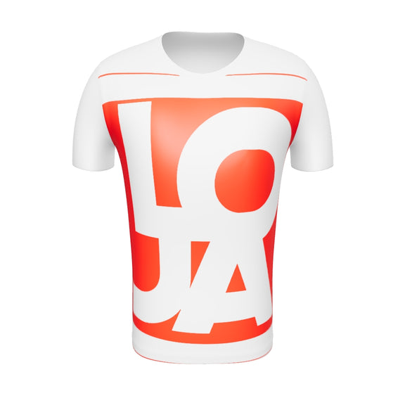 (Big Print) Fire Engine Red Lion Of Judah Apparel Logo All Over Print Men's Athletic T-shirt