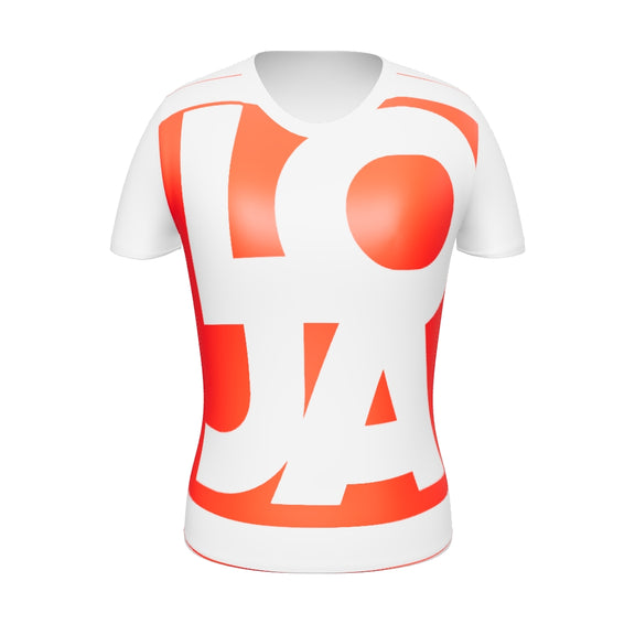 (Big Print) Fire Engine Red Lion Of Judah Apparel Logo All Over Print Women's Athletic T-shirt