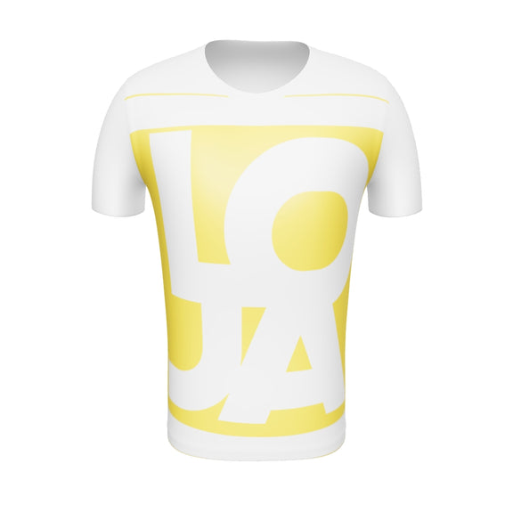 (Big Print) High Energy bright Sun Star Yellow Lion Of Judah Apparel Logo All Over Print Men's Athletic T-shirt