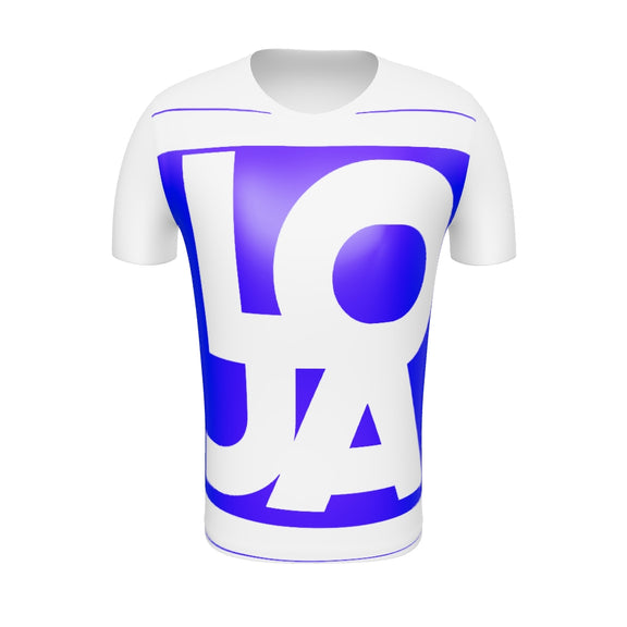 (Big Print) Planet Earth Blue Lion Of Judah Apparel Logo All Over Print Men's Athletic T-shirt