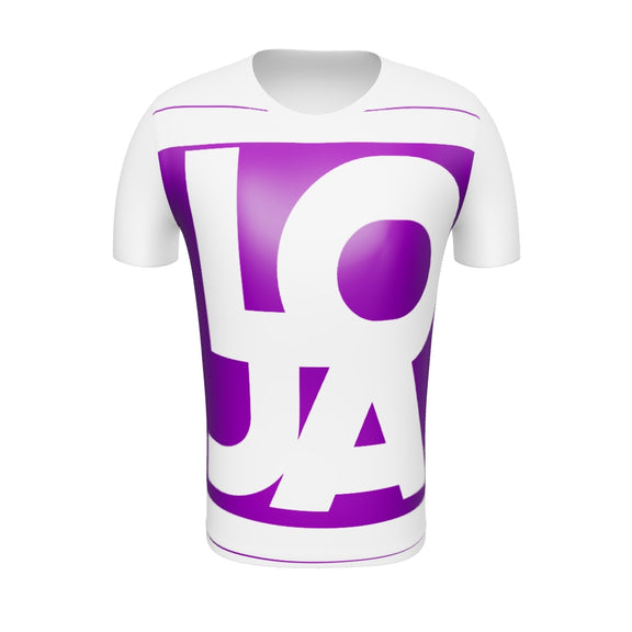 (Big Print ) Royal King Purple Lion Of Judah Apparel Logo All-Over Print Men's Athletic T-shirt