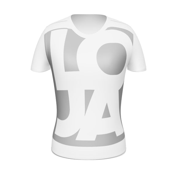 (Big Print) Space Grey Lion Of Judah Apparel Logo All-Over Print Women's Athletic T-shirt