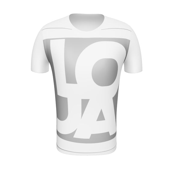 (Big Print) Space Grey Lion Of Judah Apparel Logo All Over Print Men's Athletic T-shirt