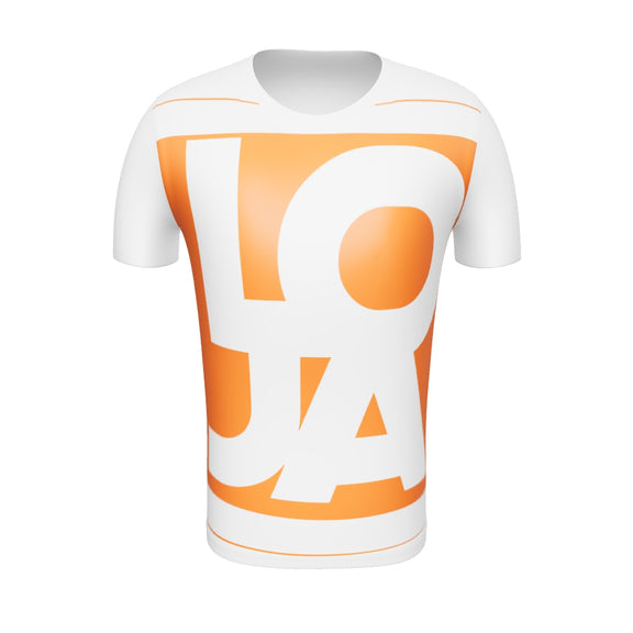 (Big Print) Texas Longhorn Orange Lion Of Judah Apparel Logo All Over Print Men's Athletic T-shirt