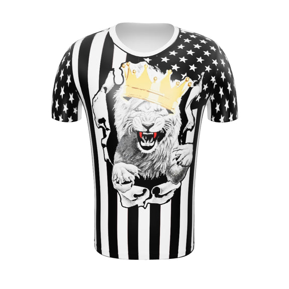 Lion Of Judah All-Over Print Men's Athletic T-shirt