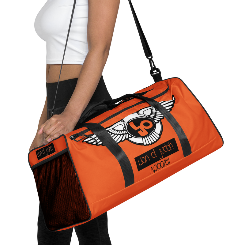 Lion Of Judah Orange Duffle bag