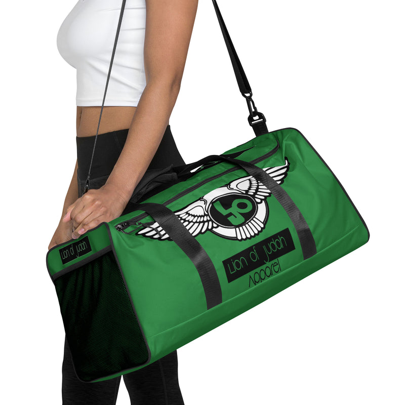 Lion Of Judah Green Duffle bag