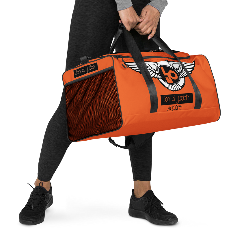 Lion Of Judah Orange Duffle bag