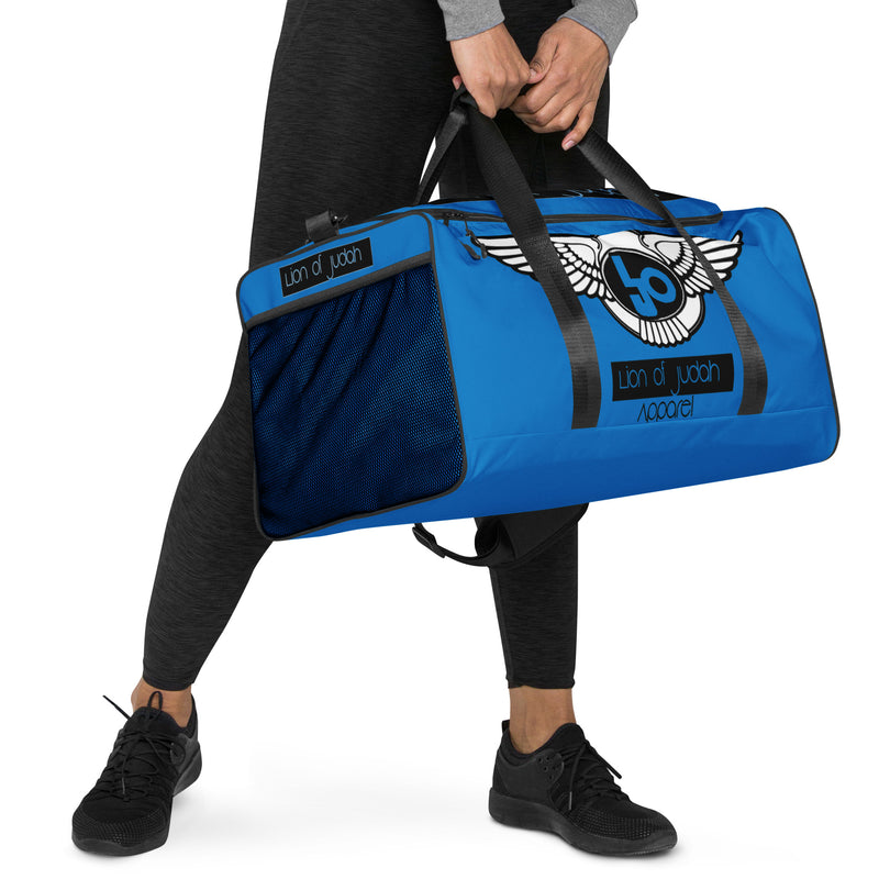Lion Of Judah Blue Duffle bag