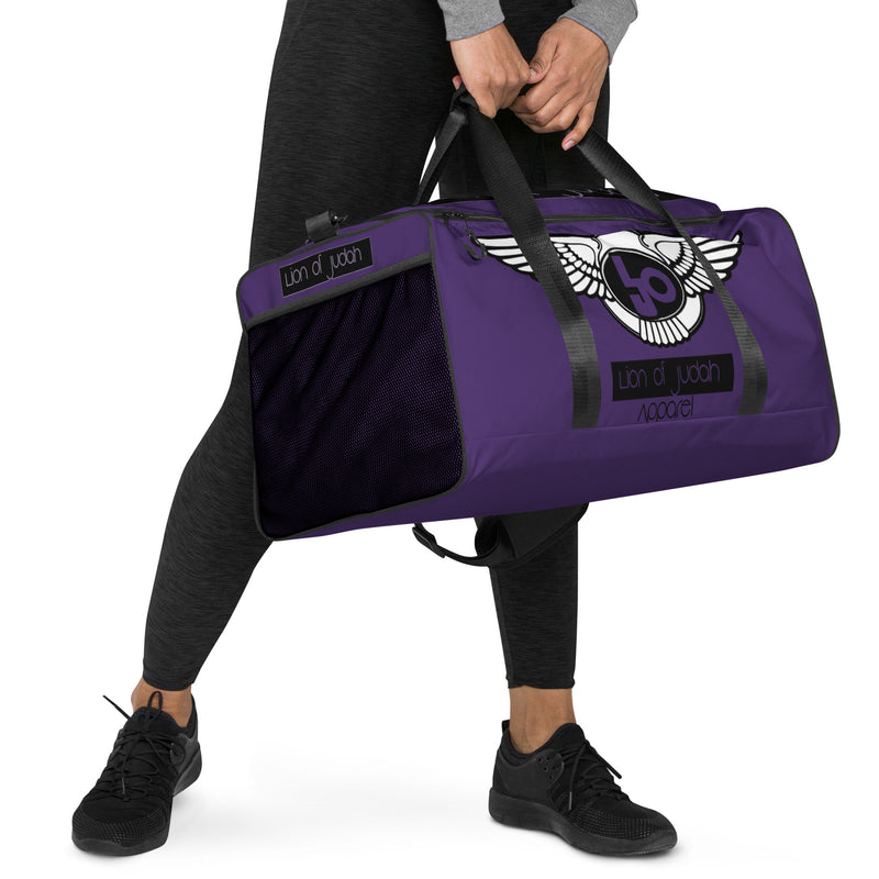 Lion Of Judah Purple Duffle bag