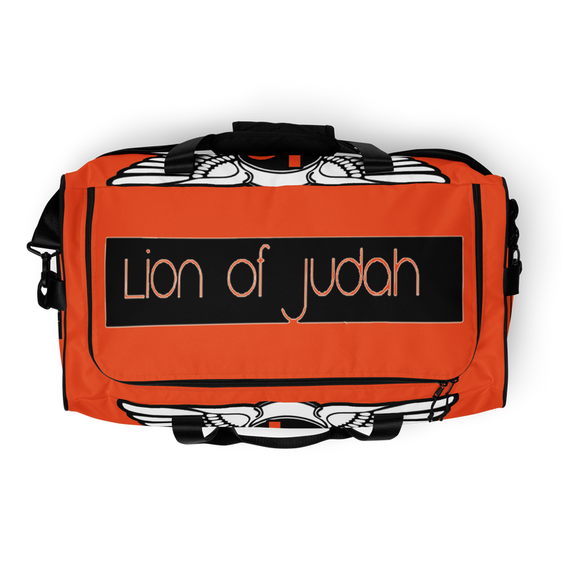 Lion Of Judah Orange Duffle bag