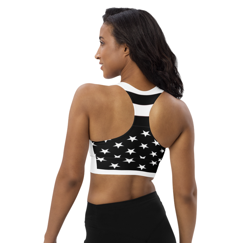 Stars Design Longline sports bra