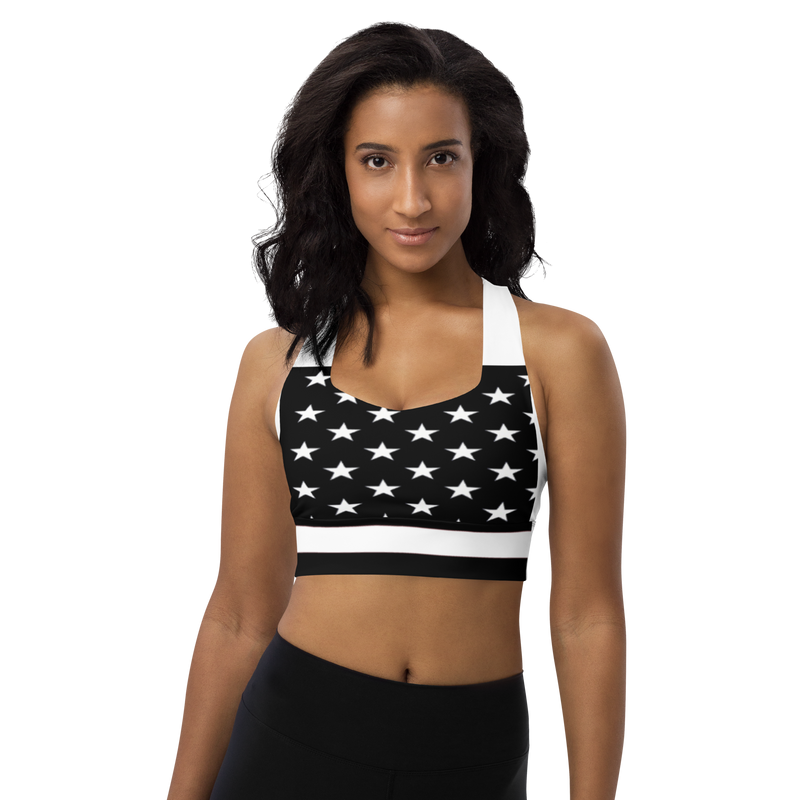 Stars Design Longline sports bra