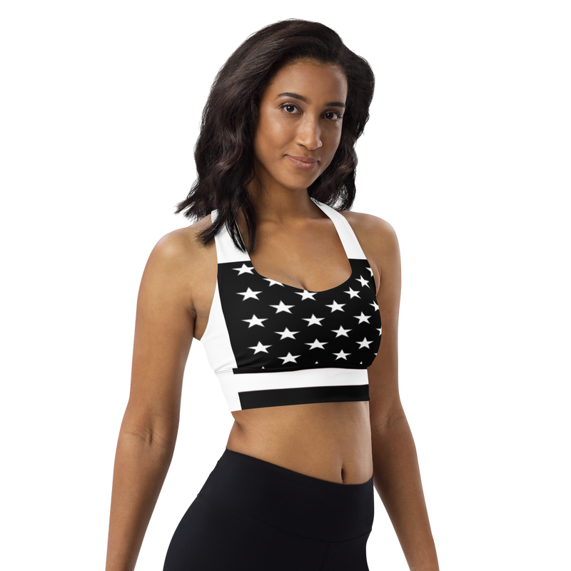 Stars Design Longline sports bra