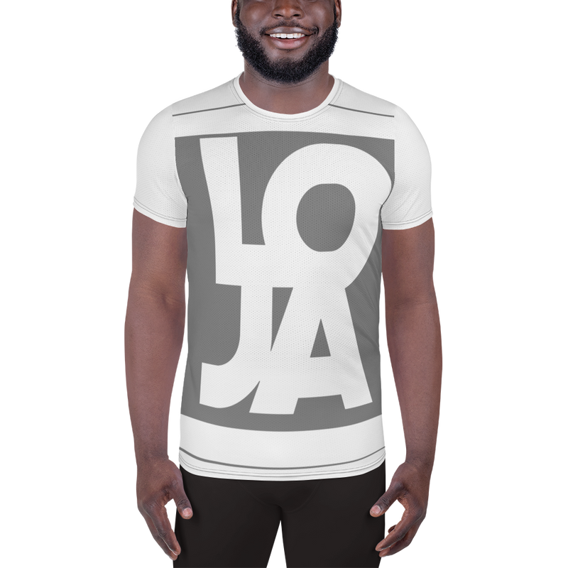 Lion Of Judah Apparel Logo Space Grey All Over Print Men's Athletic T-shirt