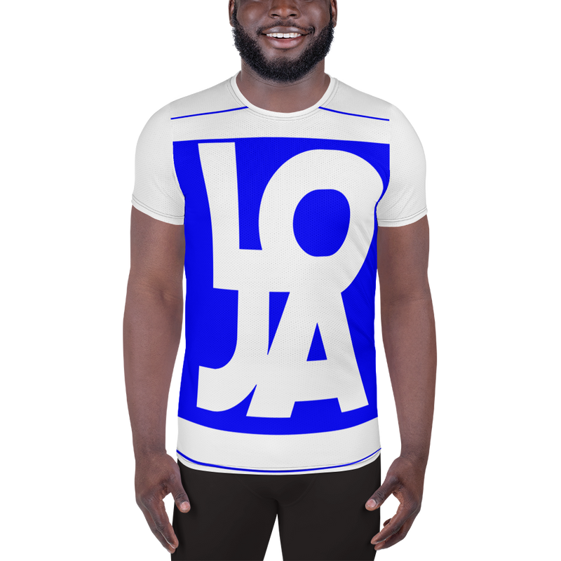 Lion Of Judah Apparel Logo Planet Earth Blue All Over Print Men's Athletic T-shirt