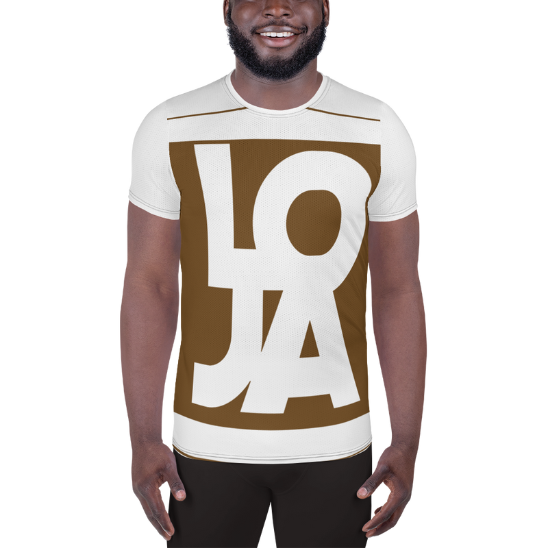 Lion Of Judah Apparel Logo Chocolate Brown Mocha All Over Print Men's Athletic T-shirt