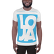 Lion Of Judah Apparel Logo Baby Blue  All Over Print Men's Athletic T-shirt