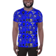 Lion Of Judah Apparel Blue Pattern Design All Over Print Men's Athletic T-shirt