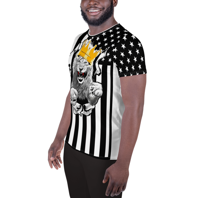 Lion Of Judah All-Over Print Men's Athletic T-shirt