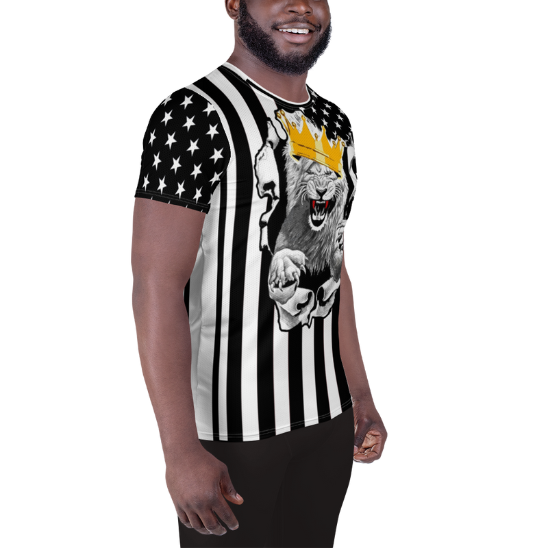 Lion Of Judah All-Over Print Men's Athletic T-shirt