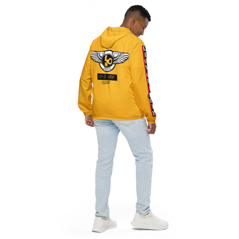 Lion Of Judah Logo Design Men’s Yellow windbreaker