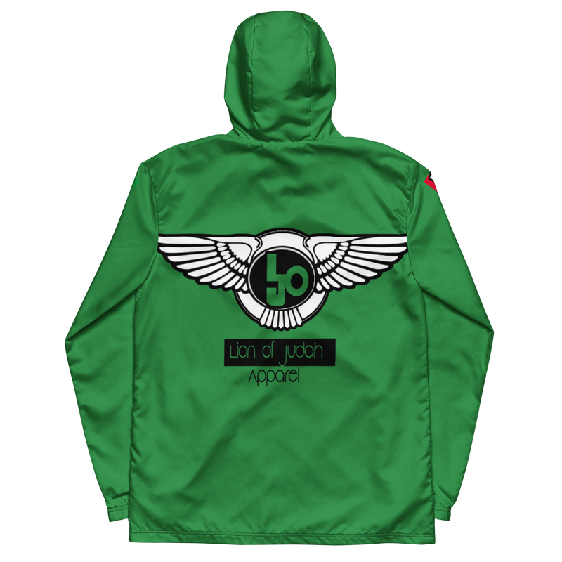 Lion Of Judah Logo Design Men’s Green windbreaker
