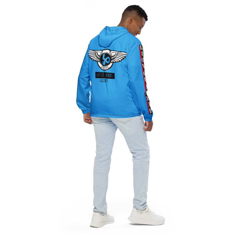 Lion Of Judah Logo Design Men’s Sky Blue windbreaker