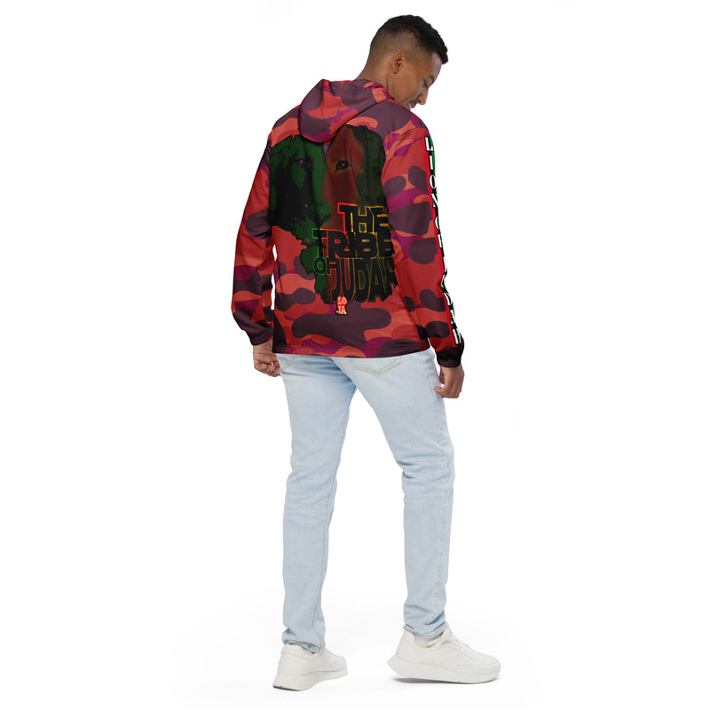 Tribe Of Judah Lion Red Camo Graphic Design V.2 Men’s windbreaker