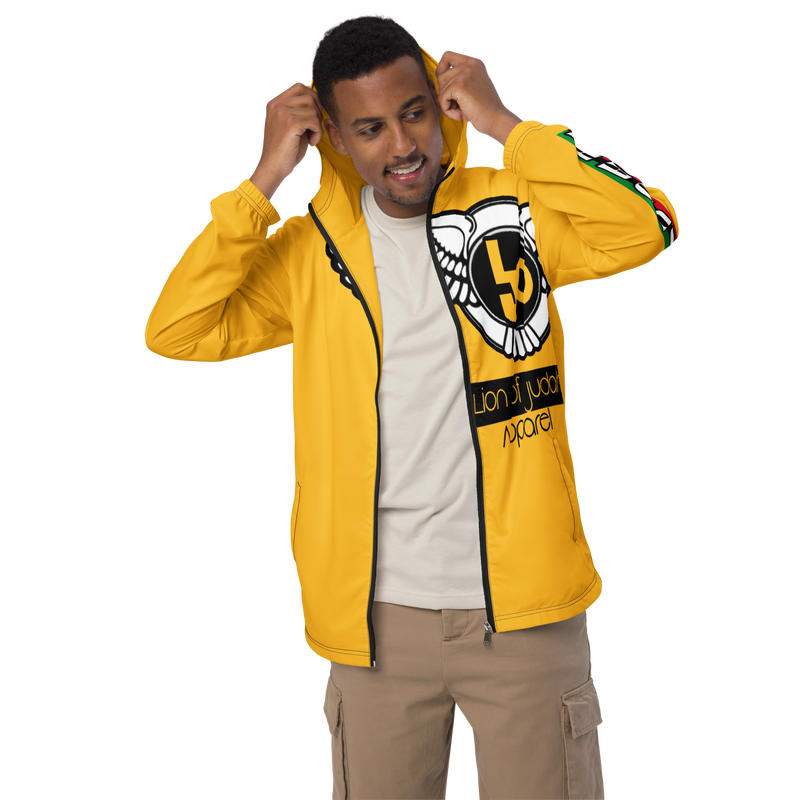 Lion Of Judah Logo Design Men’s Yellow windbreaker