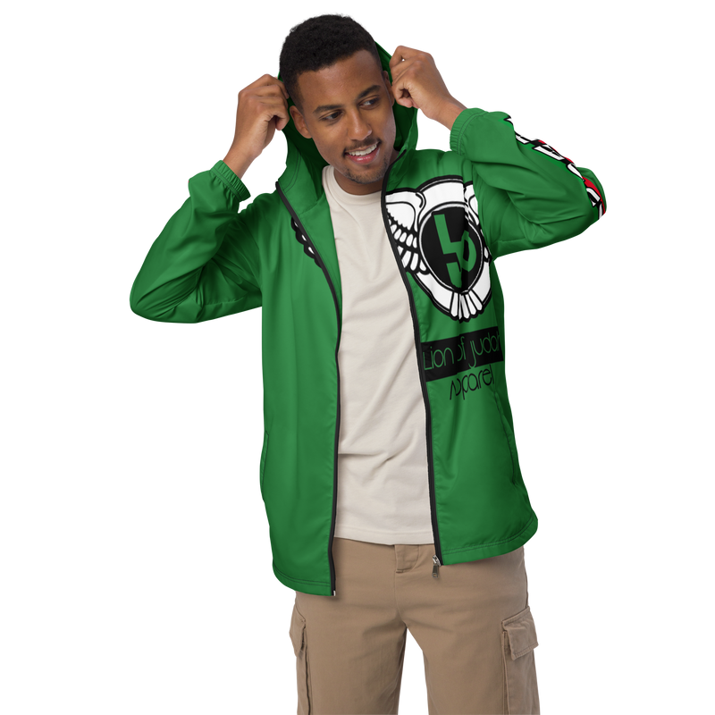 Lion Of Judah Logo Design Men’s Green windbreaker