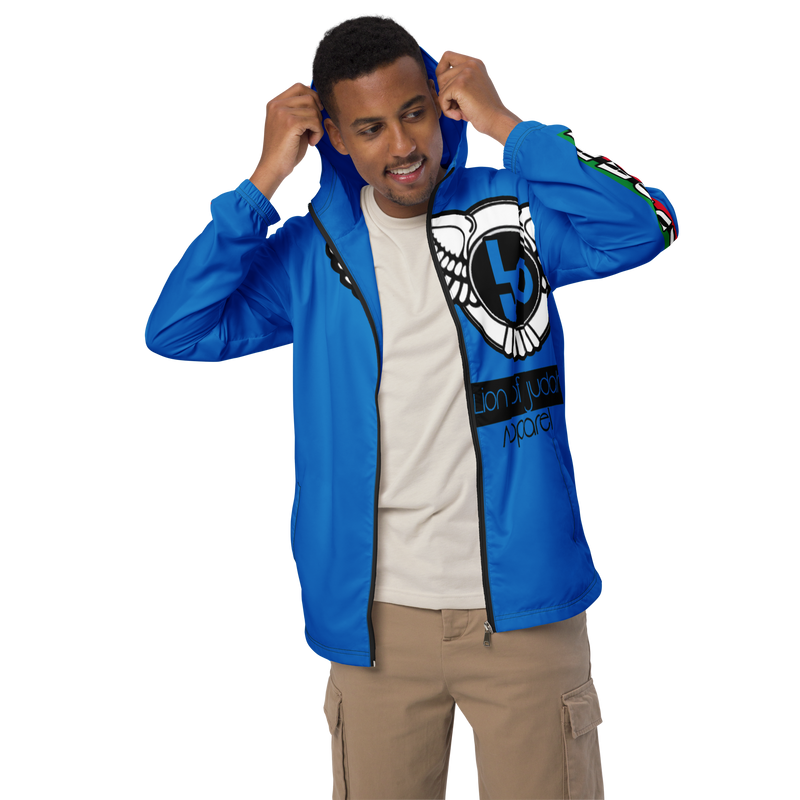 Lion Of Judah Logo Design Men’s Navy Blue windbreaker