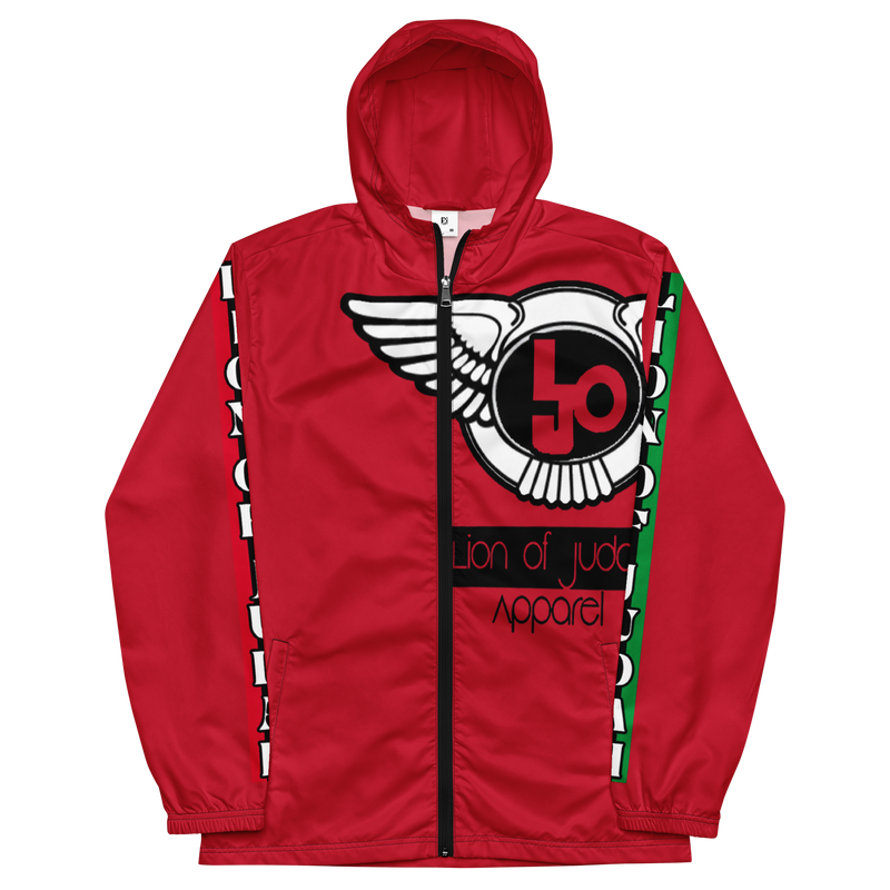 Lion Of Judah Logo Design Men’s Red windbreaker